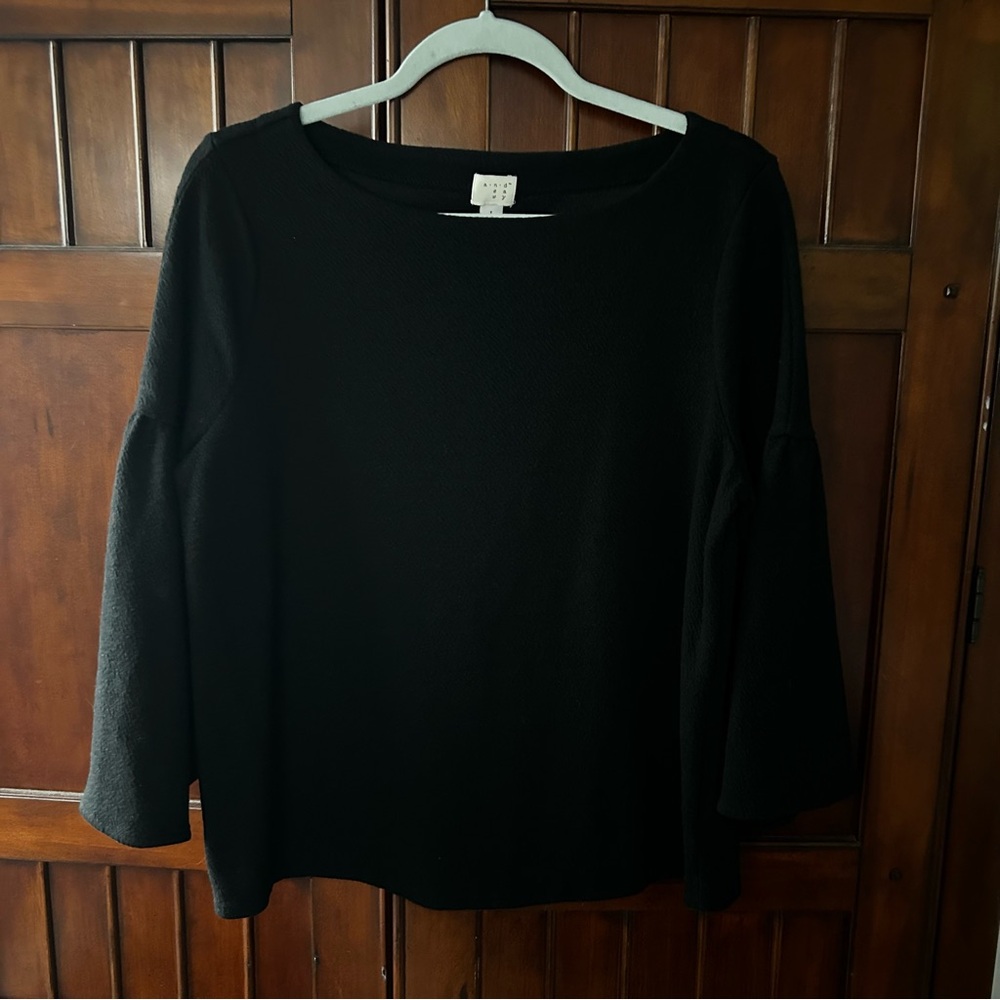 a new day Black 3/4 Sleeve Top